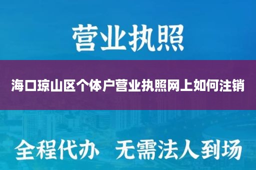 海口琼山区个体户营业执照网上如何注销