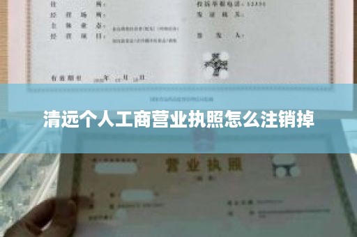 清远个人工商营业执照怎么注销掉