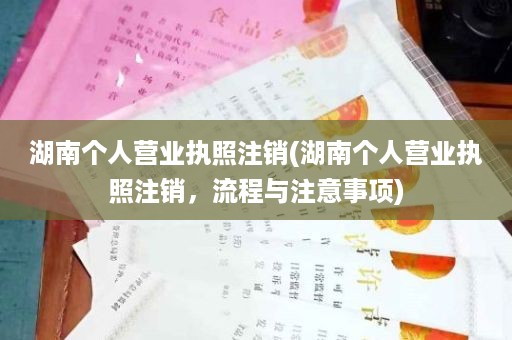 湖南个人营业执照注销(湖南个人营业执照注销，流程与注意事项)