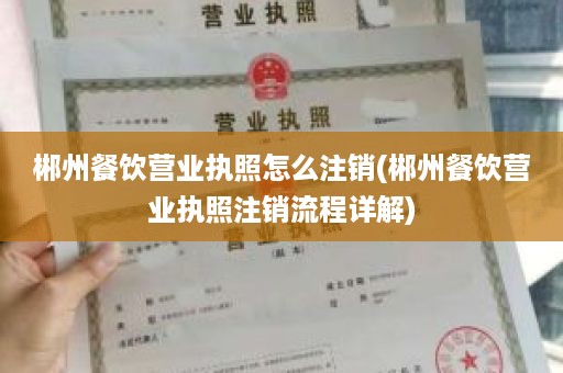 郴州餐饮营业执照怎么注销(郴州餐饮营业执照注销流程详解)