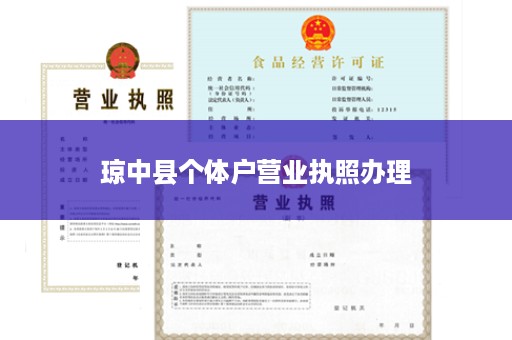 琼中县个体户营业执照办理