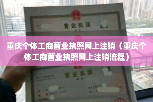 重庆个体工商营业执照网上注销（重庆个体工商营业执照网上注销流程）