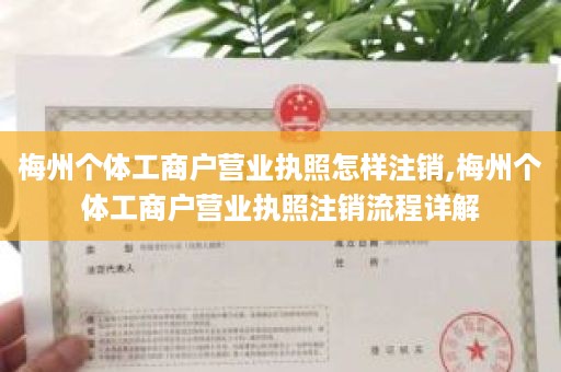 梅州个体工商户营业执照怎样注销,梅州个体工商户营业执照注销流程详解