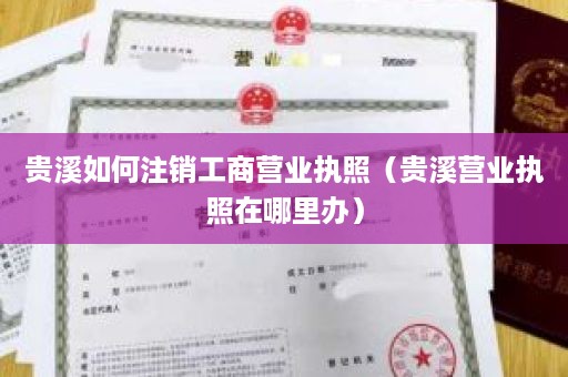 贵溪如何注销工商营业执照（贵溪营业执照在哪里办）