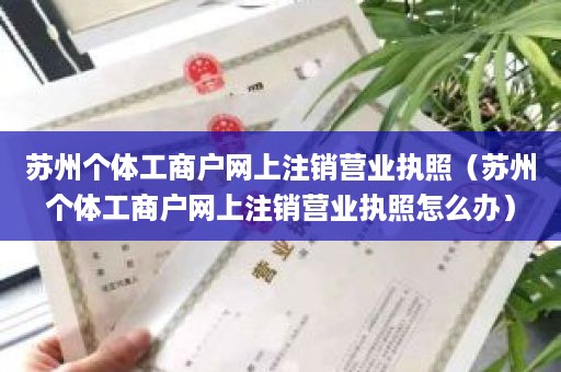 苏州个体工商户网上注销营业执照（苏州个体工商户网上注销营业执照怎么办）