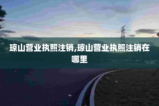 琼山营业执照注销,琼山营业执照注销在哪里