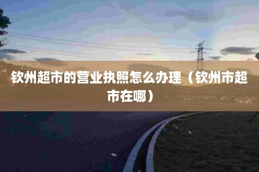 钦州超市的营业执照怎么办理（钦州市超市在哪）