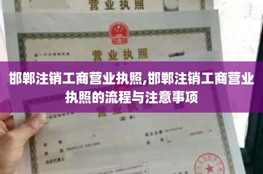 邯郸注销工商营业执照,邯郸注销工商营业执照的流程与注意事项