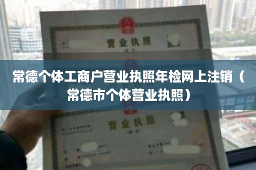 常德个体工商户营业执照年检网上注销（常德市个体营业执照）