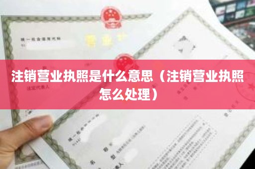 注销营业执照是什么意思（注销营业执照怎么处理）