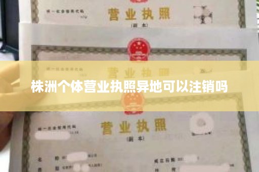 株洲个体营业执照异地可以注销吗