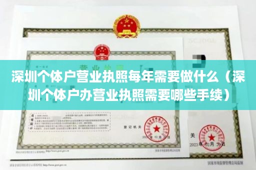 深圳个体户营业执照每年需要做什么（深圳个体户办营业执照需要哪些手续）