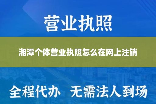 湘潭个体营业执照怎么在网上注销