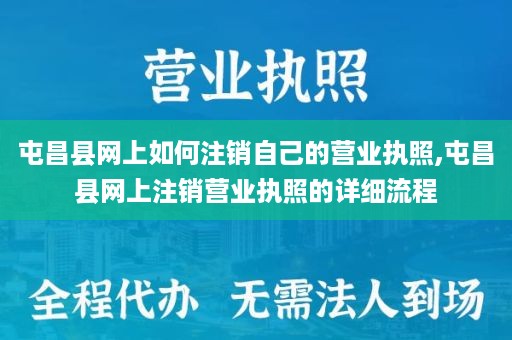 屯昌县网上如何注销自己的营业执照,屯昌县网上注销营业执照的详细流程