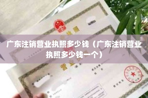 广东注销营业执照多少钱（广东注销营业执照多少钱一个）