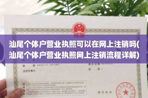 汕尾个体户营业执照可以在网上注销吗(汕尾个体户营业执照网上注销流程详解)
