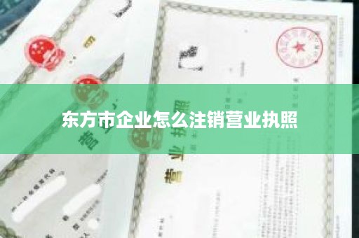 东方市企业怎么注销营业执照