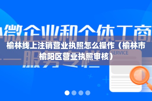 榆林线上注销营业执照怎么操作（榆林市榆阳区营业执照审核）