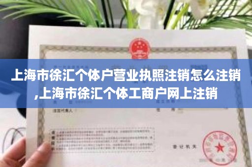 上海市徐汇个体户营业执照注销怎么注销,上海市徐汇个体工商户网上注销