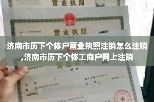 济南市历下个体户营业执照注销怎么注销,济南市历下个体工商户网上注销