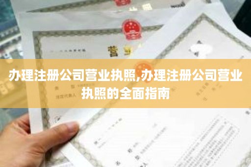 办理注册公司营业执照,办理注册公司营业执照的全面指南
