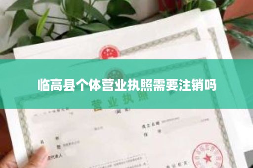 临高县个体营业执照需要注销吗