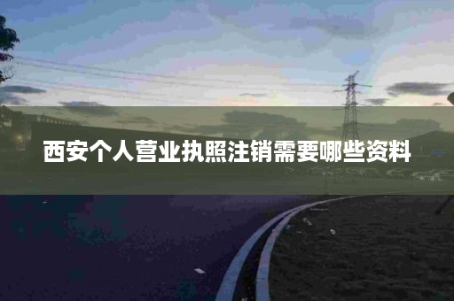 西安个人营业执照注销需要哪些资料