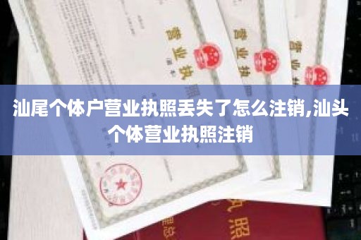 汕尾个体户营业执照丢失了怎么注销,汕头个体营业执照注销