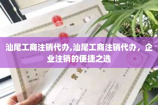 汕尾工商注销代办,汕尾工商注销代办，企业注销的便捷之选