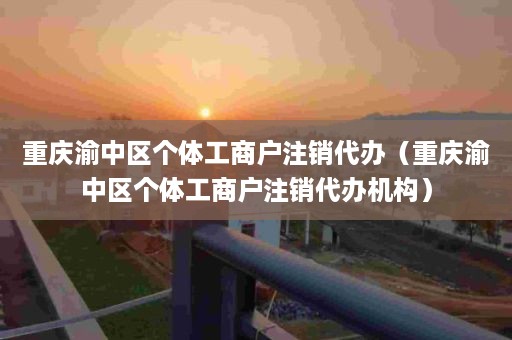 重庆渝中区个体工商户注销代办（重庆渝中区个体工商户注销代办机构）