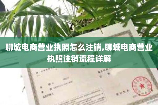 聊城电商营业执照怎么注销,聊城电商营业执照注销流程详解