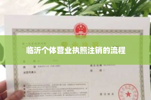 临沂个体营业执照注销的流程