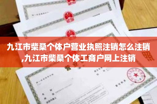 九江市柴桑个体户营业执照注销怎么注销,九江市柴桑个体工商户网上注销