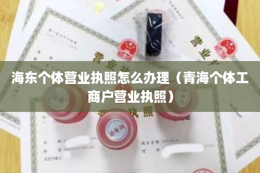 海东个体营业执照怎么办理（青海个体工商户营业执照）