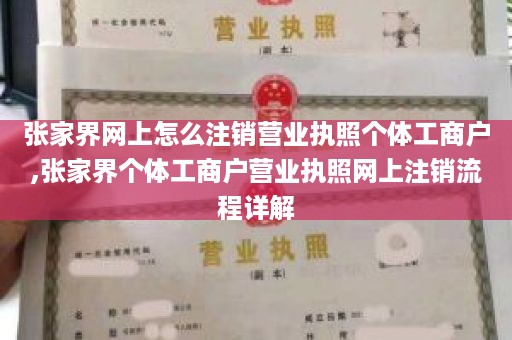 张家界网上怎么注销营业执照个体工商户,张家界个体工商户营业执照网上注销流程详解