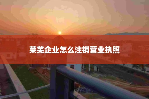 莱芜企业怎么注销营业执照