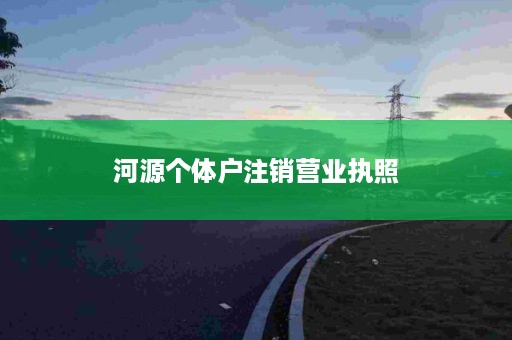 河源个体户注销营业执照