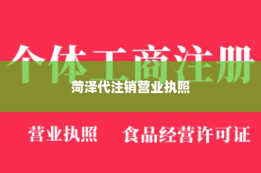 菏泽代注销营业执照