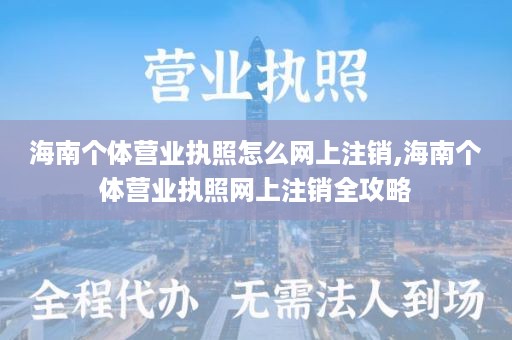 海南个体营业执照怎么网上注销,海南个体营业执照网上注销全攻略