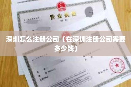 深圳怎么注册公司（在深圳注册公司需要多少钱）