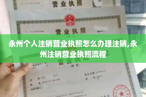 永州个人注销营业执照怎么办理注销,永州注销营业执照流程