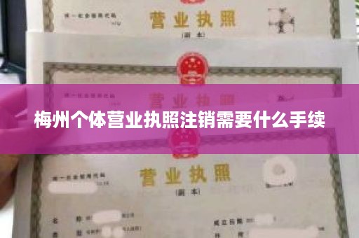 梅州个体营业执照注销需要什么手续