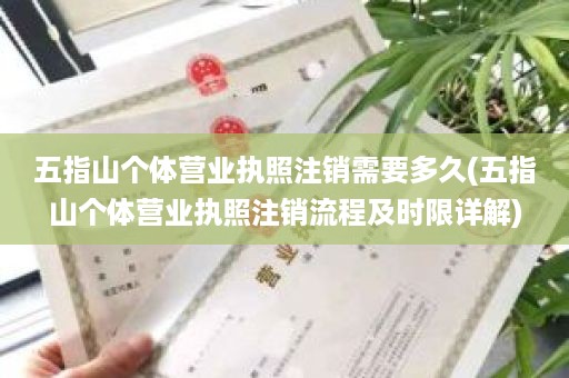 五指山个体营业执照注销需要多久(五指山个体营业执照注销流程及时限详解)