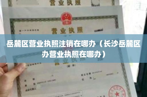 岳麓区营业执照注销在哪办（长沙岳麓区办营业执照在哪办）