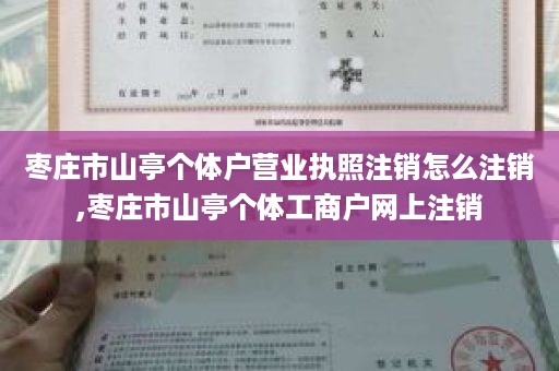 枣庄市山亭个体户营业执照注销怎么注销,枣庄市山亭个体工商户网上注销