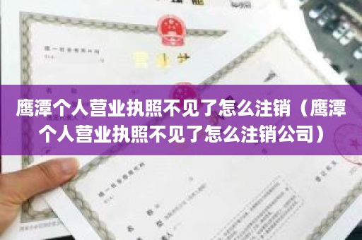 鹰潭个人营业执照不见了怎么注销（鹰潭个人营业执照不见了怎么注销公司）