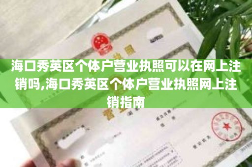 海口秀英区个体户营业执照可以在网上注销吗,海口秀英区个体户营业执照网上注销指南