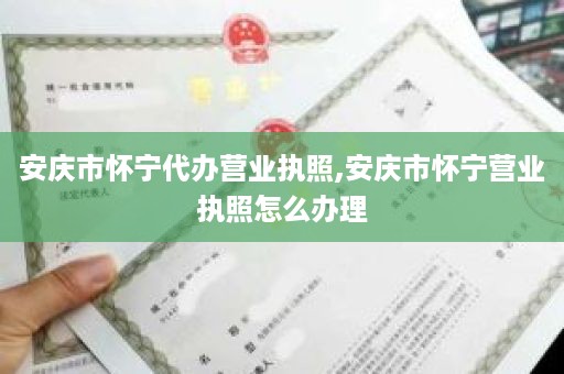 安庆市怀宁代办营业执照,安庆市怀宁营业执照怎么办理