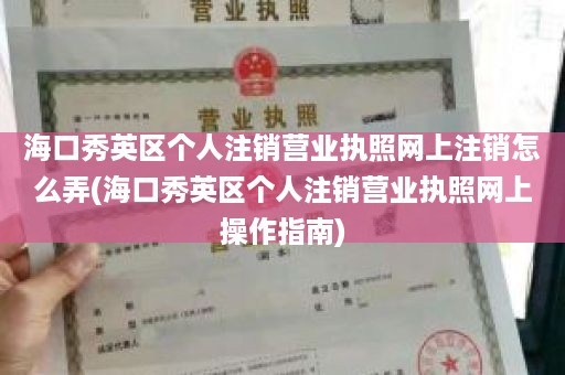 海口秀英区个人注销营业执照网上注销怎么弄(海口秀英区个人注销营业执照网上操作指南)