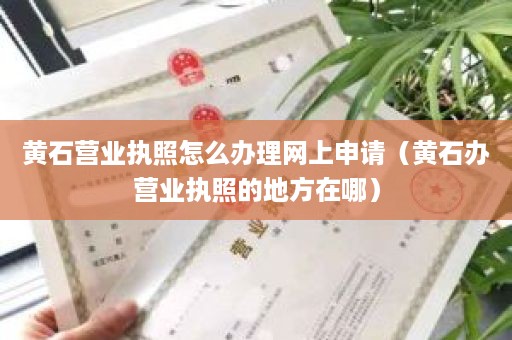 黄石营业执照怎么办理网上申请（黄石办营业执照的地方在哪）